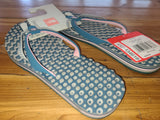 Womens Base Camp 5 Point Blue and Pink Flip Flop Sandal- Clearance