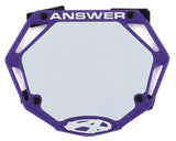ANSWER 3D BMX Number Plate - Purple Mini