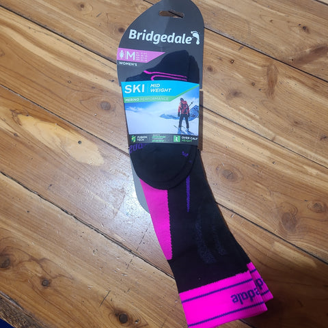 Bridgedale Womens Ski Sock Mid Weight Size Medium