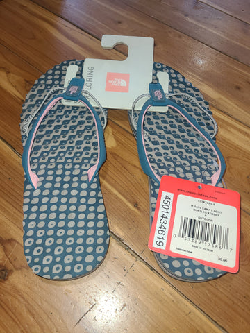 Womens Base Camp 5 Point Blue and Pink Flip Flop Sandal